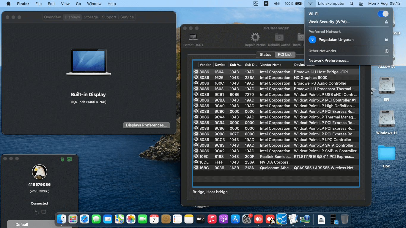 Asus X554LD XX643H [Broadwell   Intel HD 5500 + PS2]   OpenCore 1